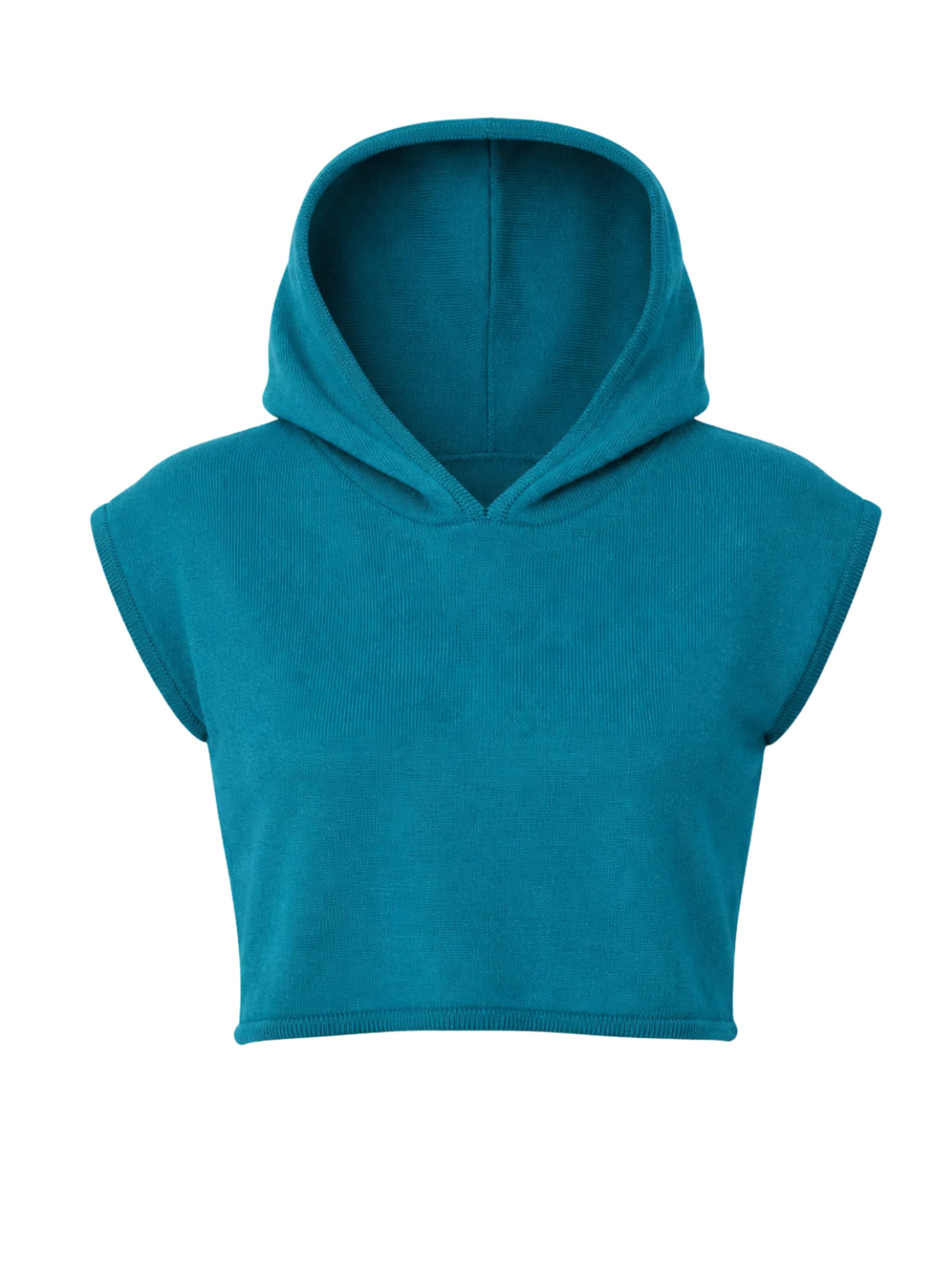 Süel knitwear Sticktop 'Hanna Hoodie' i grøn: forside