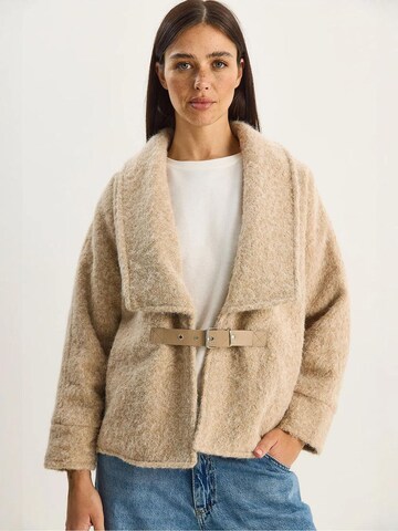 Manteau mi-saison Bianco Lucci en beige : devant