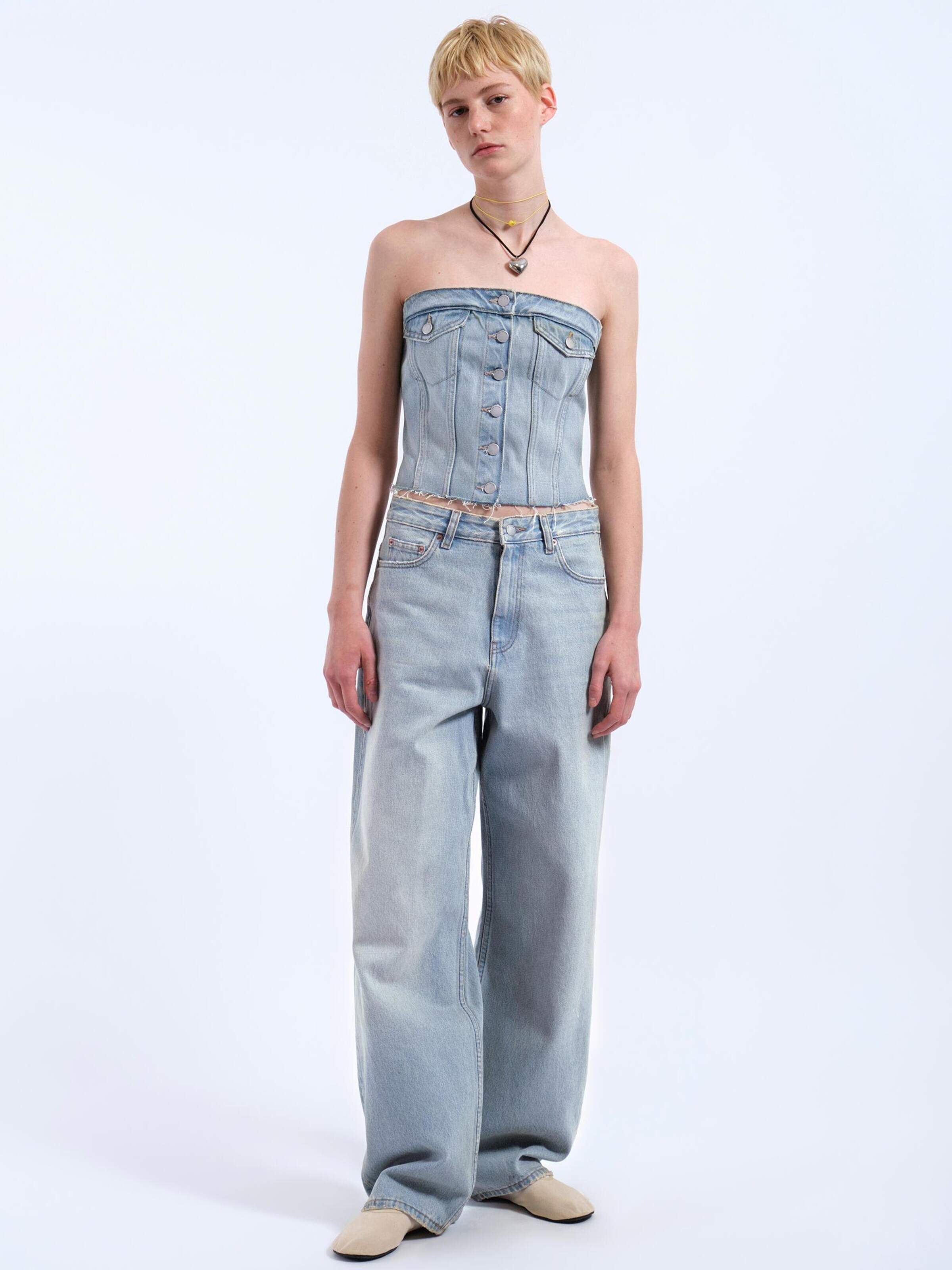 Dr. Denim Top 'Carli Tube' in Blauw
