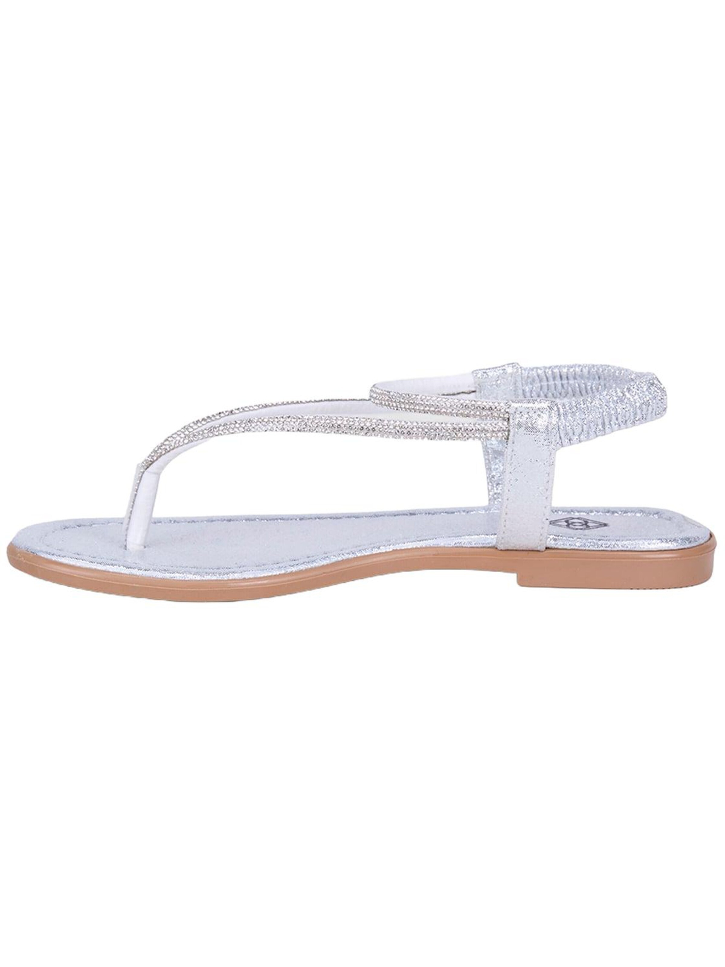Desa - Sandalias de dedo 'Zehenstegsandalen' en plata