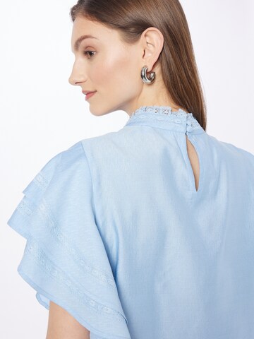 Cream Blouse 'Liselin' in Blue