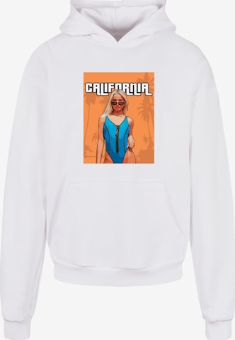 Merchcode Sweatshirt 'Grand California' in Wit: voorkant