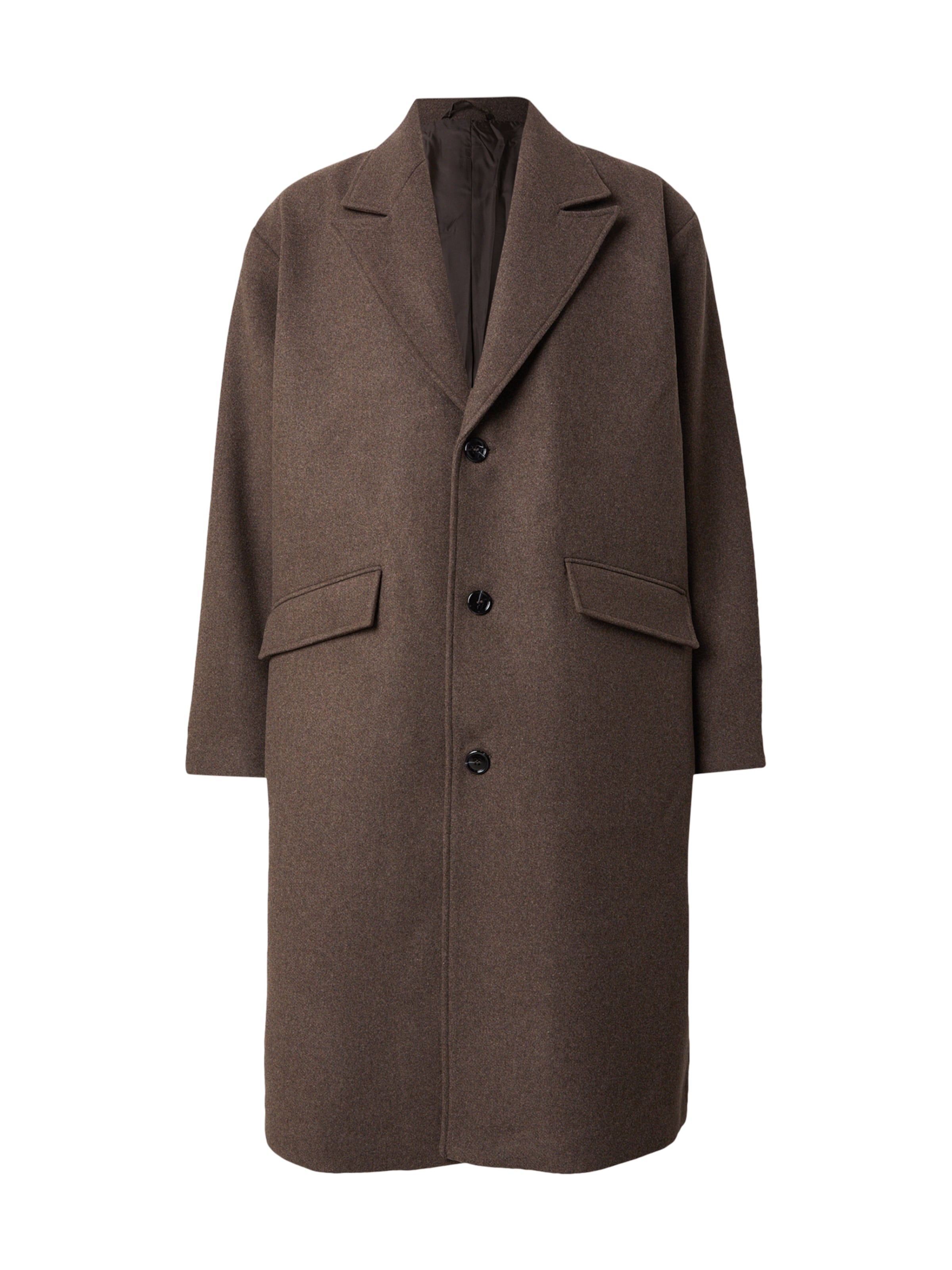 WEEKDAY Přechodný kabát 'Pavo' – hnědá: přední strana