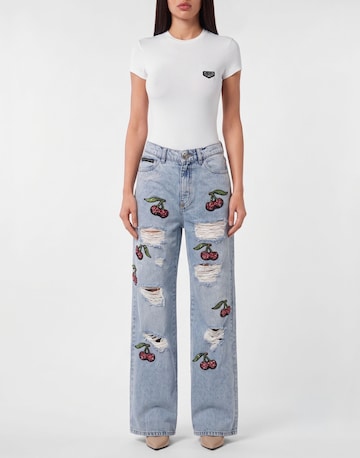 Philipp Plein Baggy Jeans in Blauw
