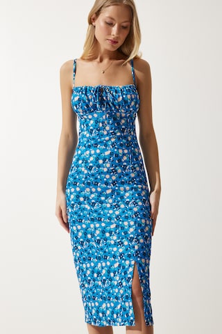 Robe d’été Happiness İstanbul en bleu : devant