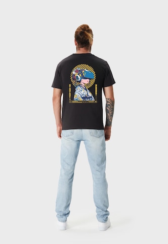 Oldskull T-Shirt 'Asian Virtual Geisha Logo' in Schwarz