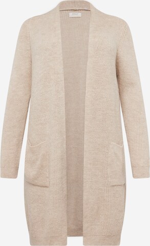 ONLY Curve Knit Cardigan 'JADE' in Beige: front