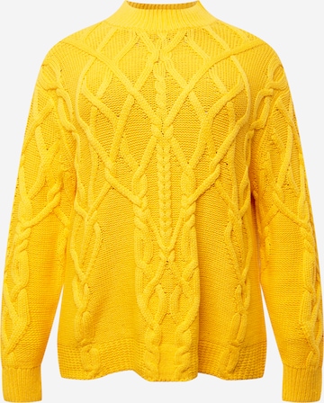 Pull-over Tommy Hilfiger Curve en jaune : devant