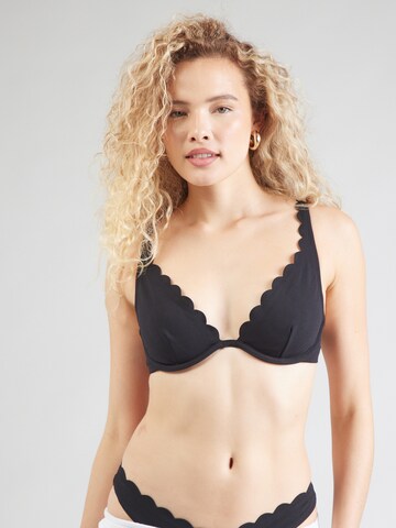 Hunkemöller Push-up Bikini top 'Scallop' in Black: front