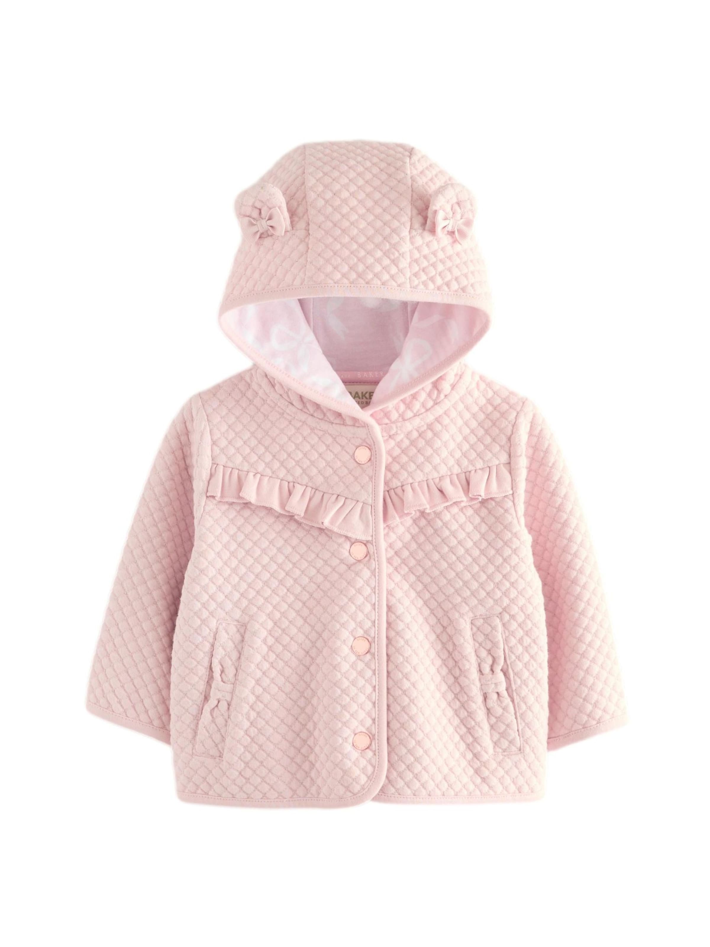 Baker by Ted Baker Φθινοπωρινό και ανοιξιάτικο μπουφάν σε ροζ: μπροστά