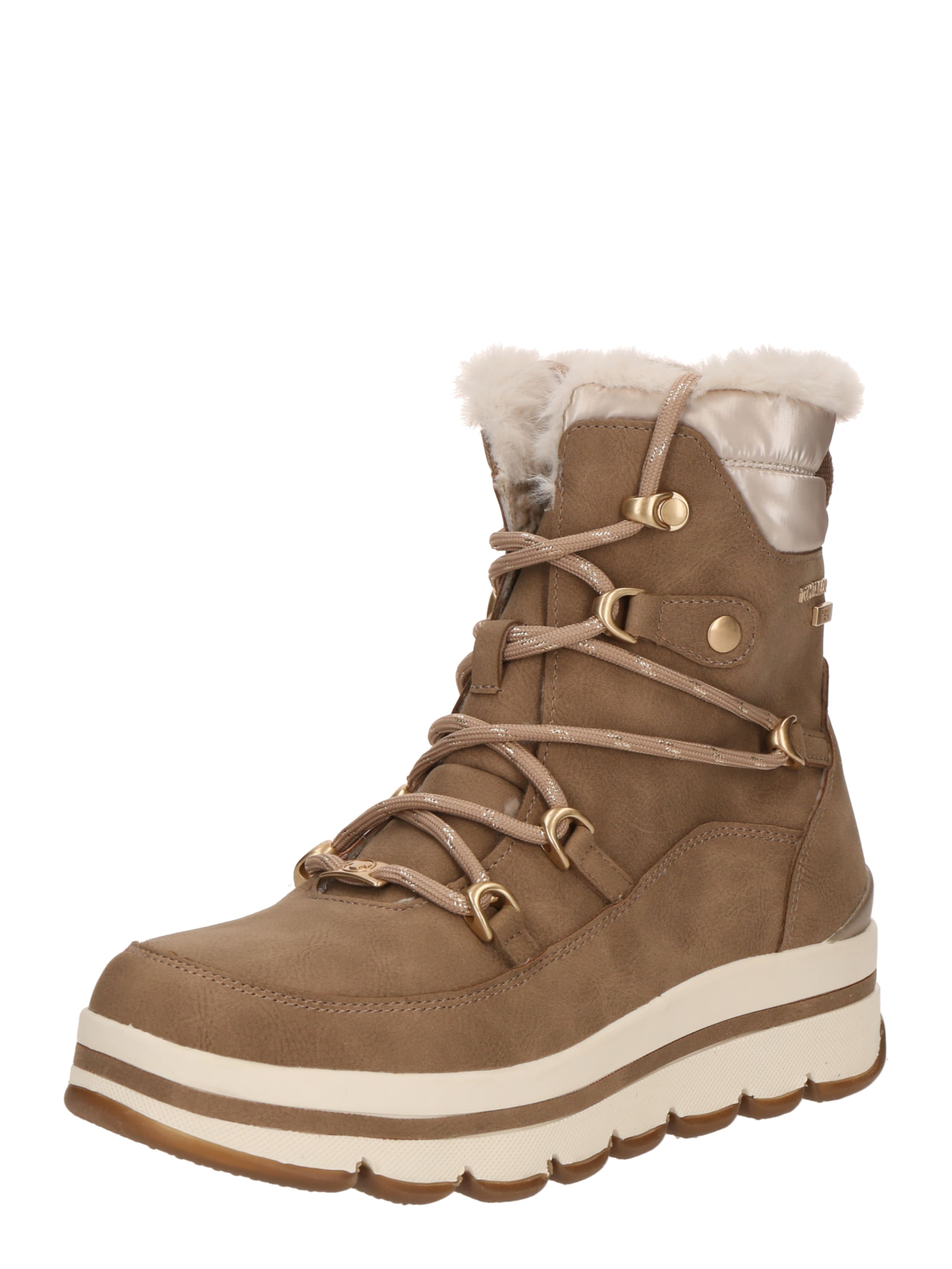 Bottines à lacets TOM TAILOR en beige : devant