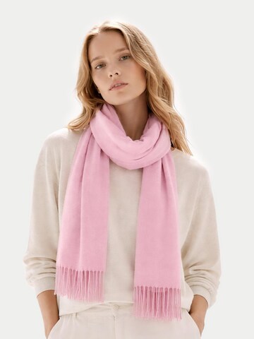 GOBI Cashmere Halsduk 'Unisex Cashmere Fringed Scarf' i rosa: framsida