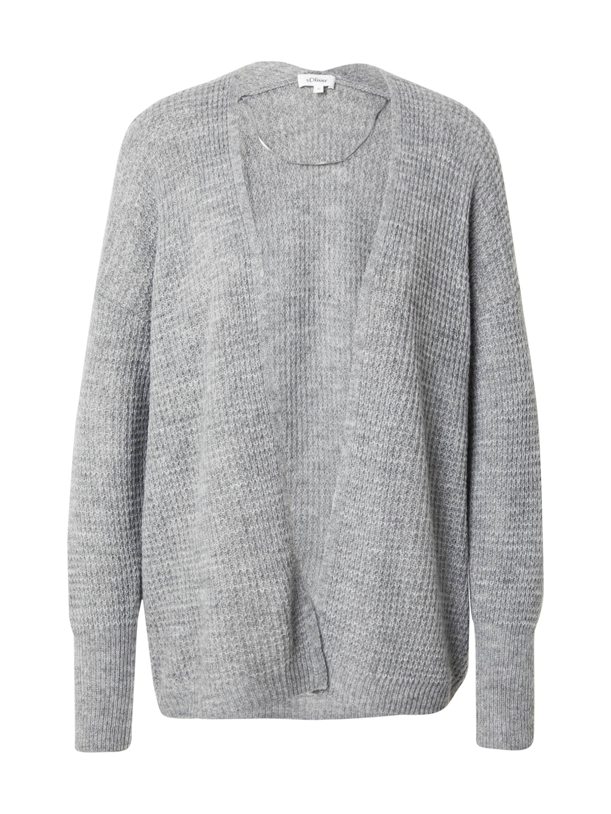 s.Oliver Gebreid vest in Grijs: voorkant