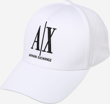 ARMANI EXCHANGE - Gorra en blanco: frente