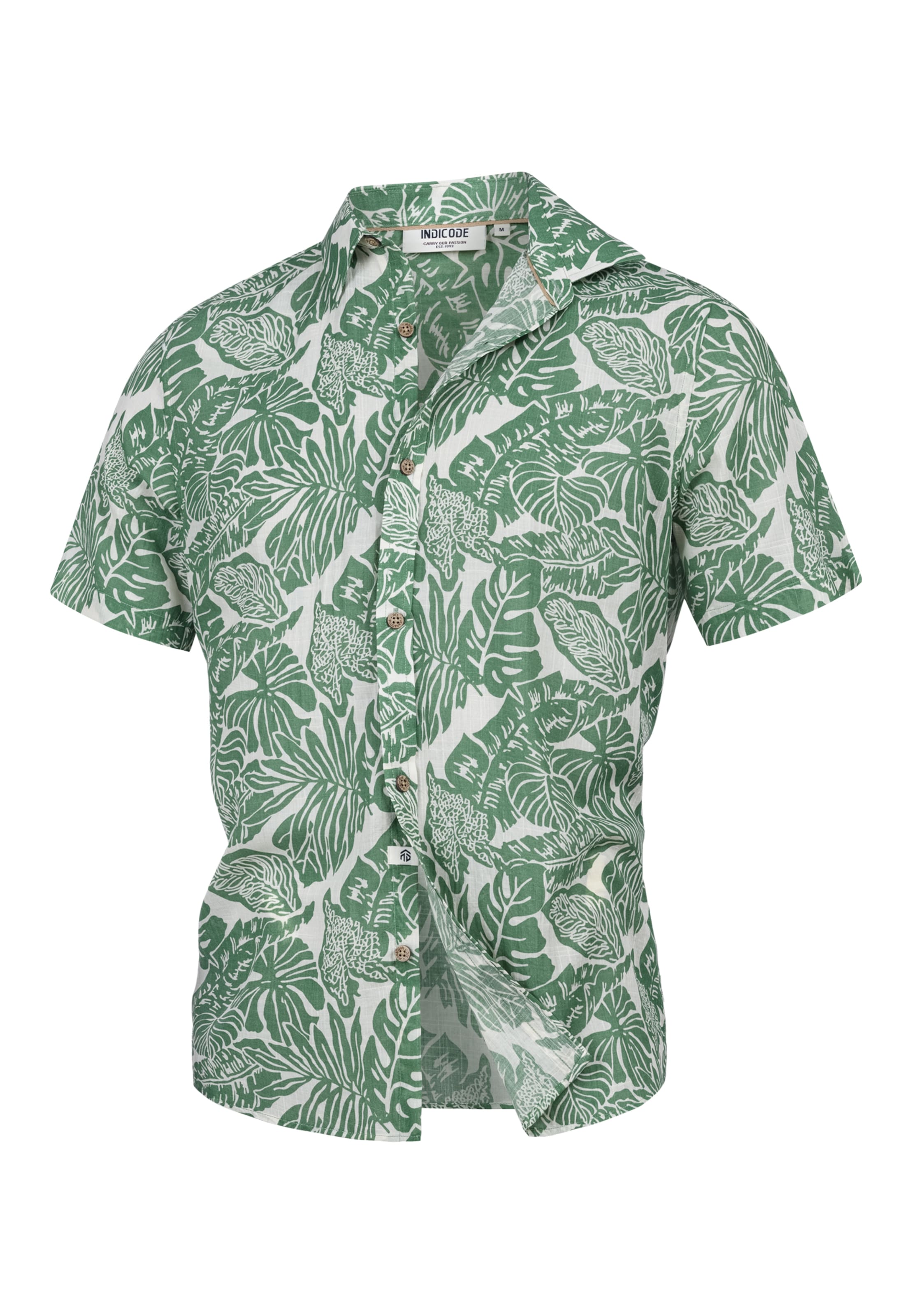 Coupe regular Chemise ' Malve ' INDICODE JEANS en vert : devant