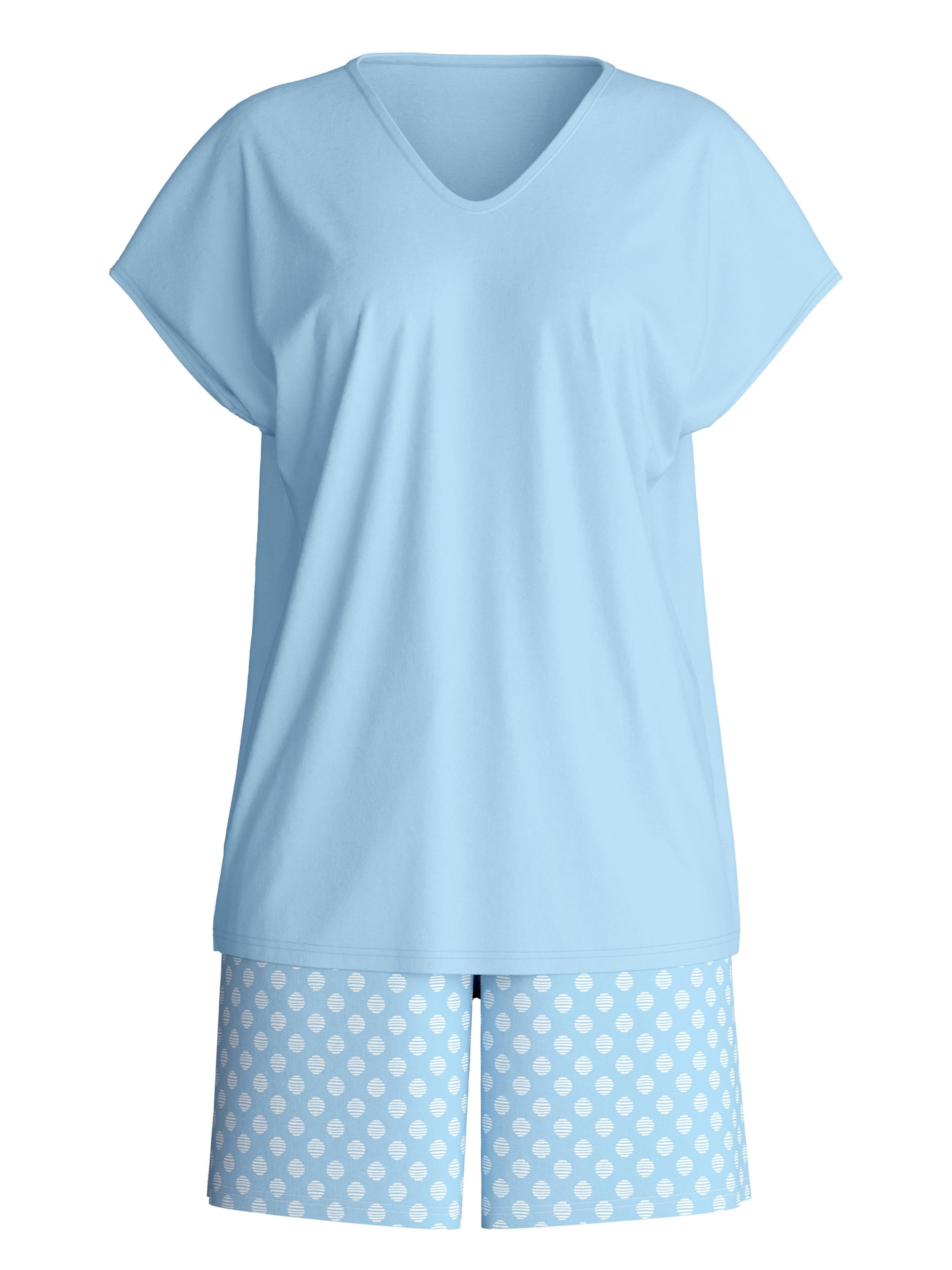CALIDA Short Pajama Set 'Lovely Nights' in Blue: front