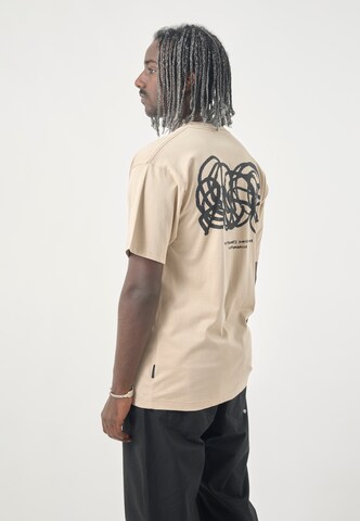 Cleptomanicx T-Shirt 'Classic Tee Form Follows' in Beige