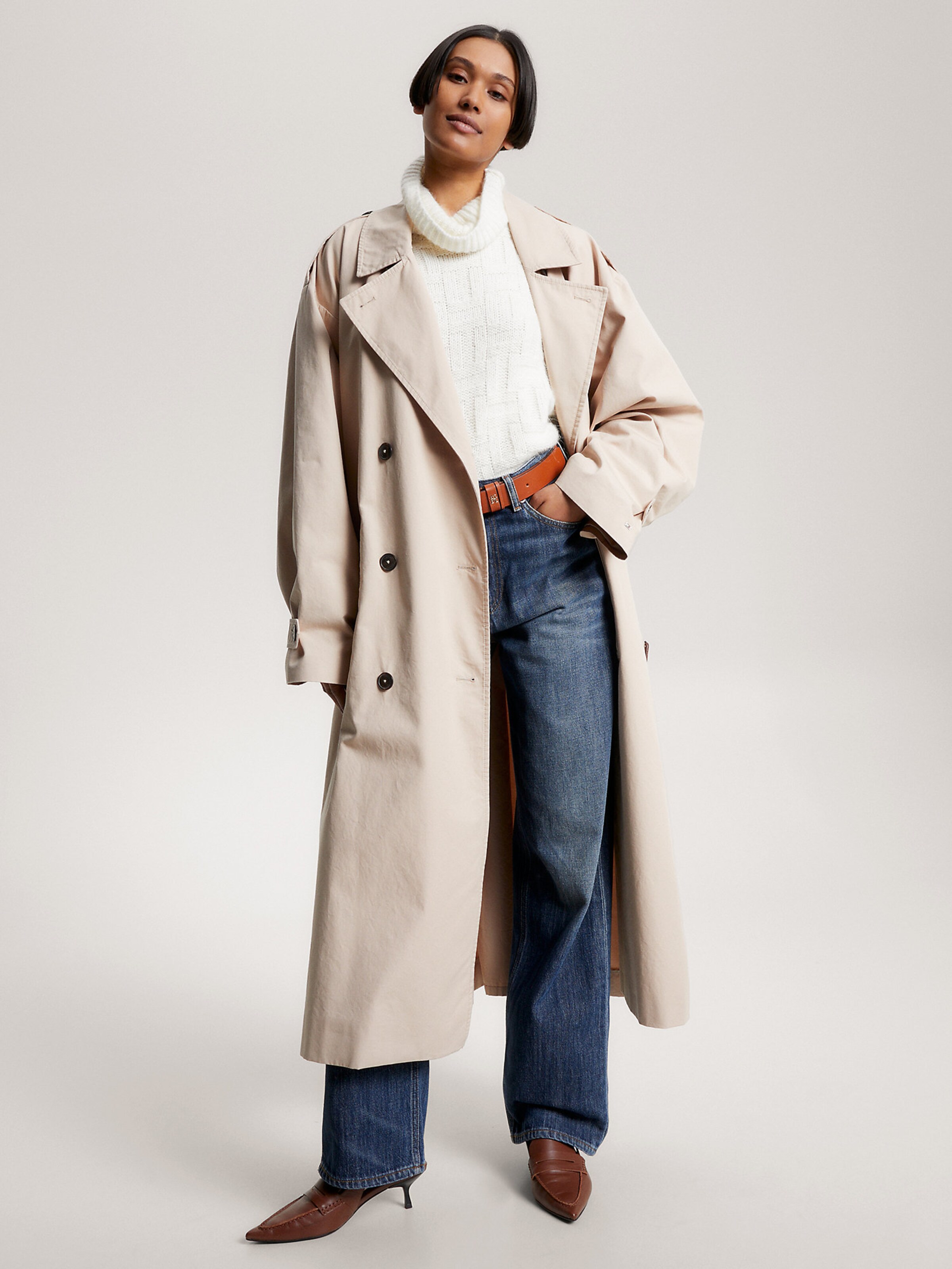 Manteau beige tommy hilfiger cheap