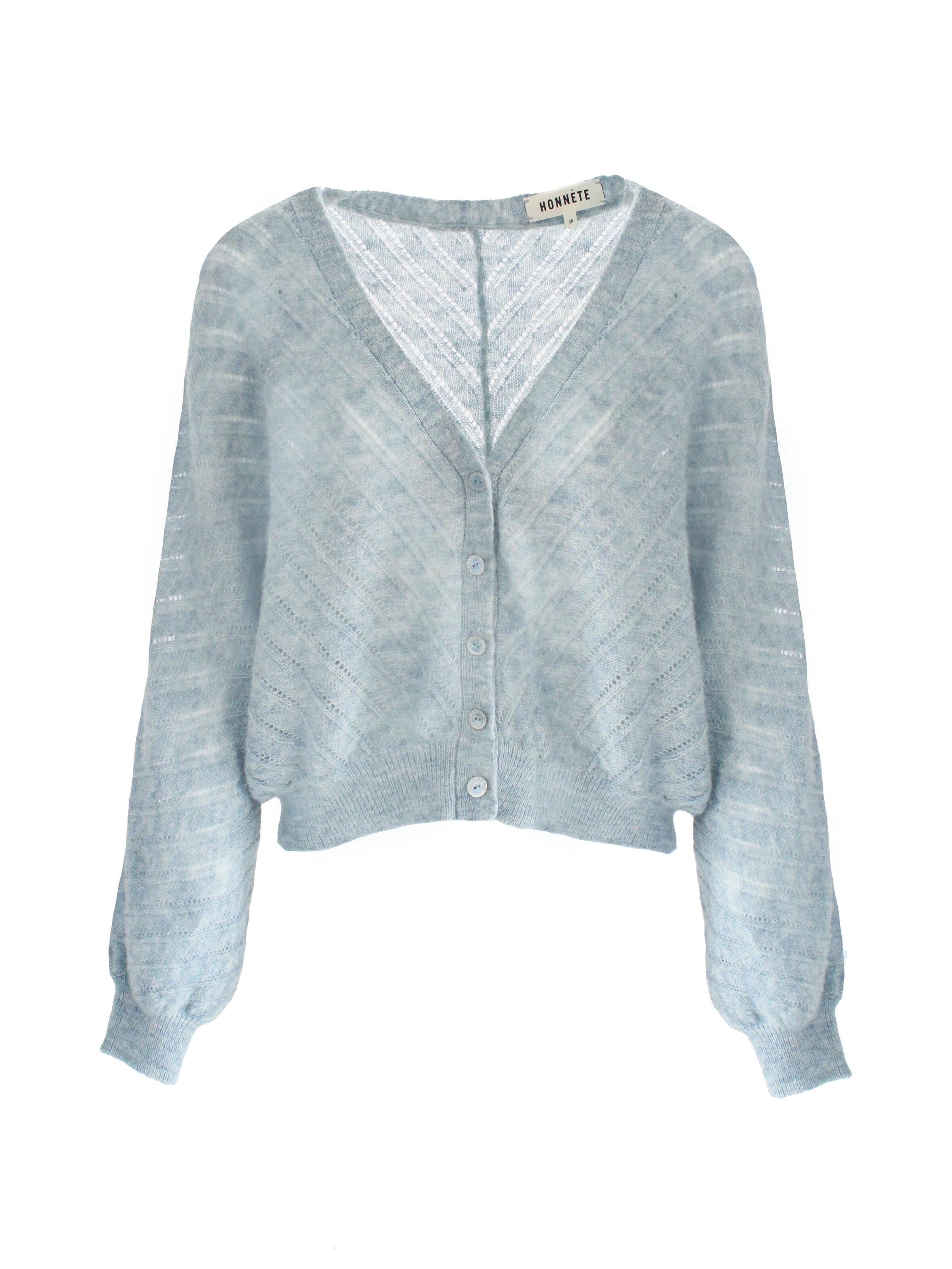 Honnête Atelier Knit Cardigan 'Sky' in Blue