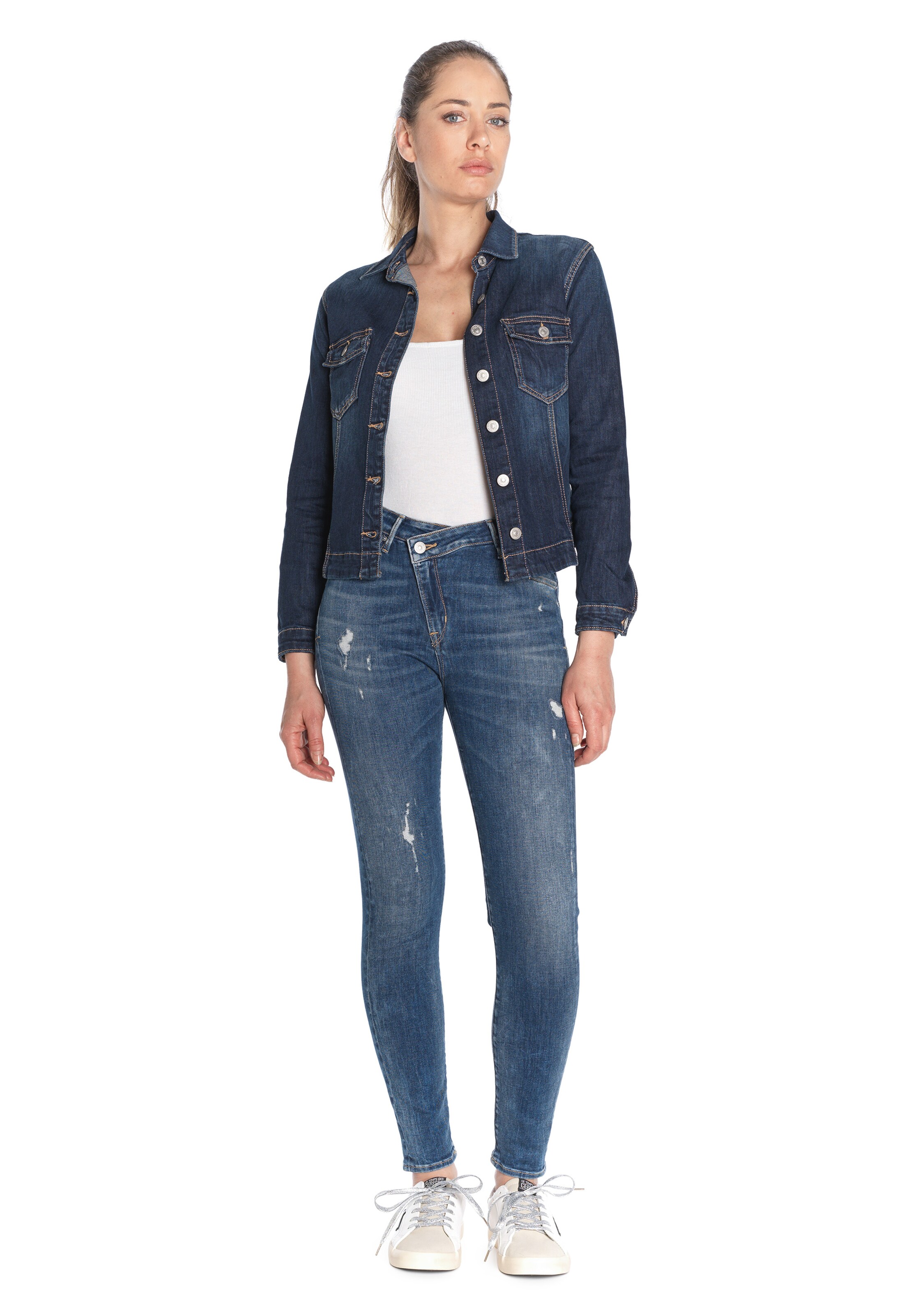 Le Temps Des Cerises Skinny Jeans 'Powerhic' in Blau