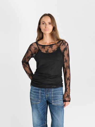 T-shirt Le Temps Des Cerises en noir : devant