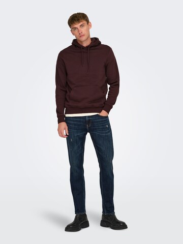 Only & Sons Sweatshirt 'ONSCONNOR' in Rot
