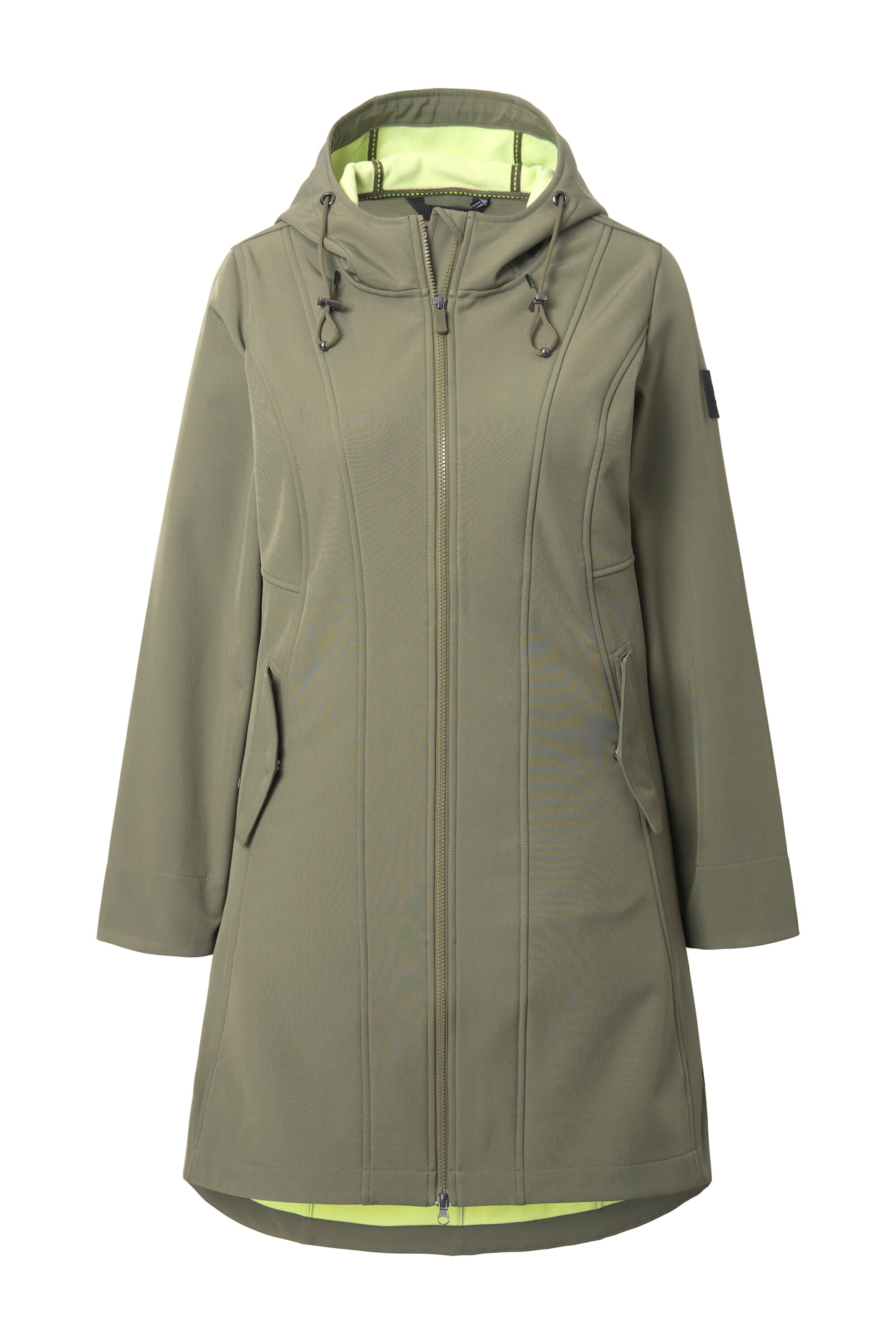 Ulla Popken Functionele mantel in Groen: voorkant