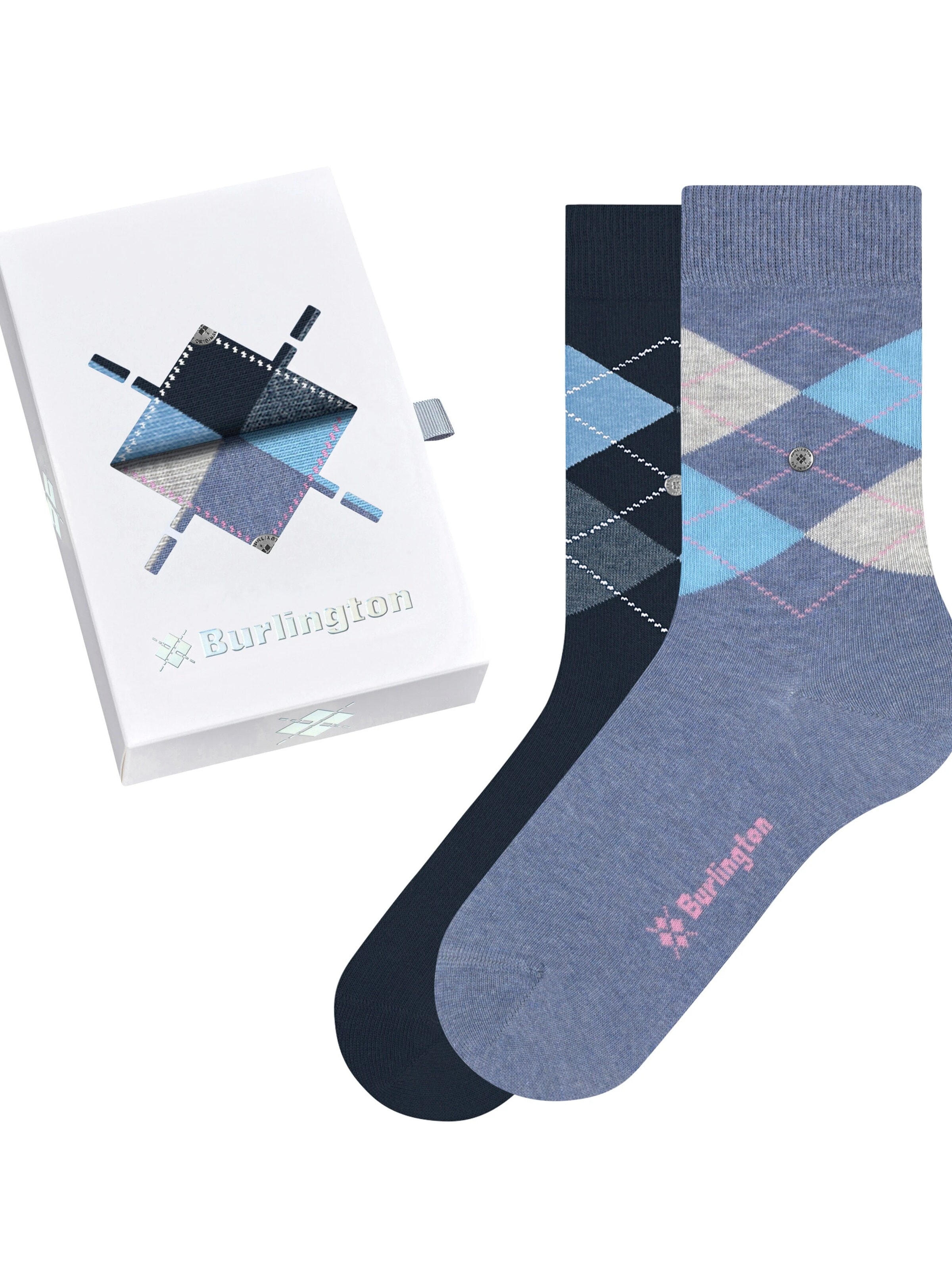 BURLINGTON Socks 'Basic Gift Box' in Grey: front