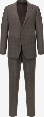 Coupe slim Costume 'Prince Of Wales' Boggi Milano en marron : devant