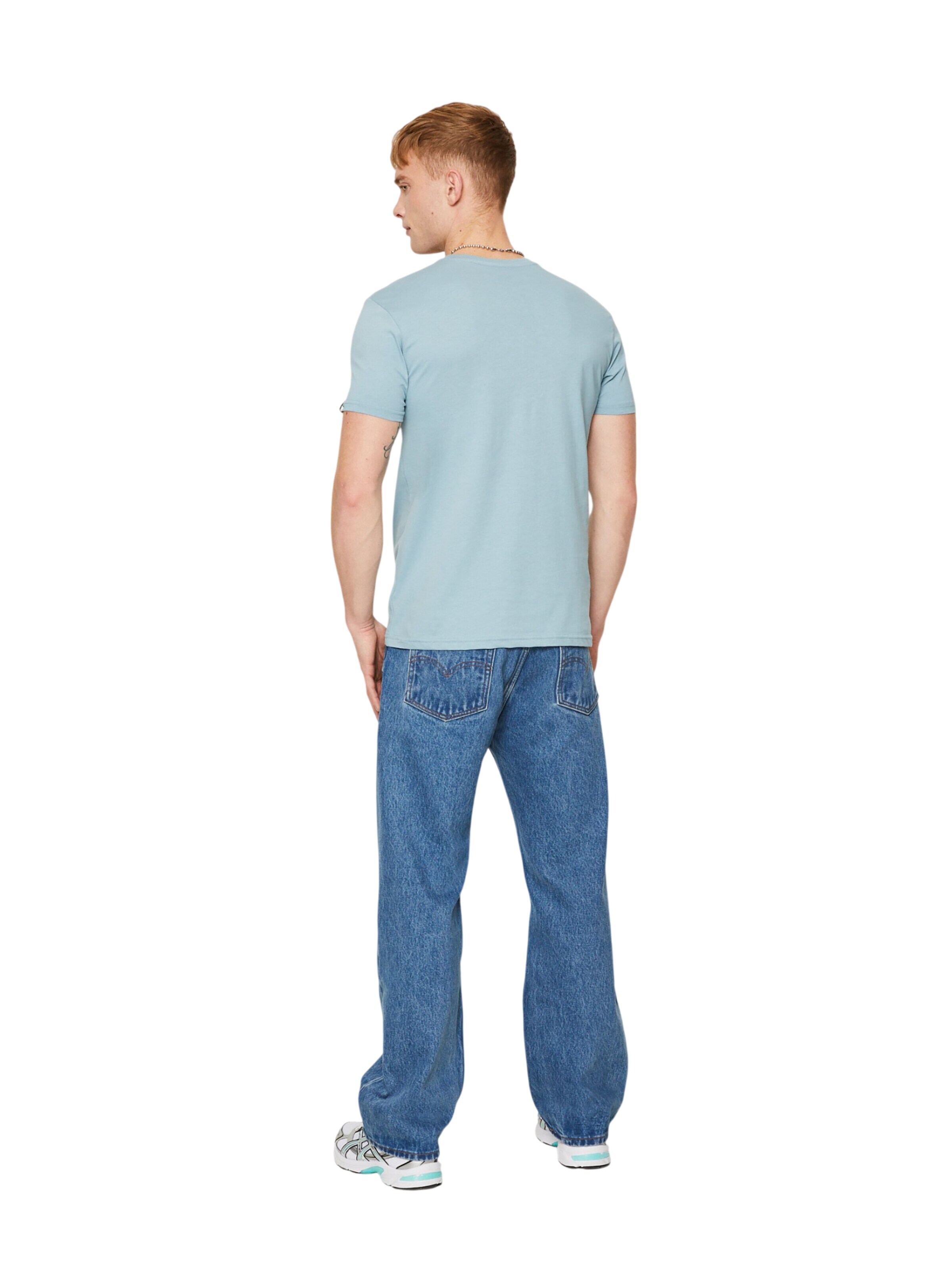 ALPHA INDUSTRIES Shirt 'Basic Mid Logo'‌‌ in Blau