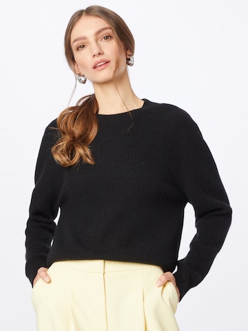 comma casual identity Sweater in Black: front
