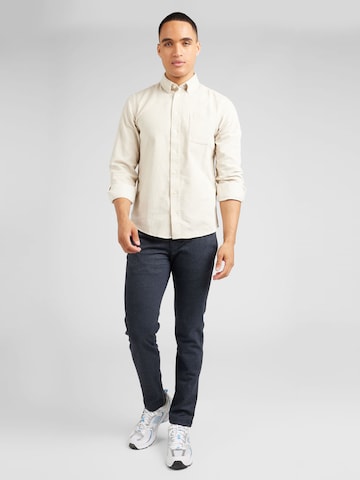 Casual Friday Regular fit Button Up Shirt 'Anton' in Beige
