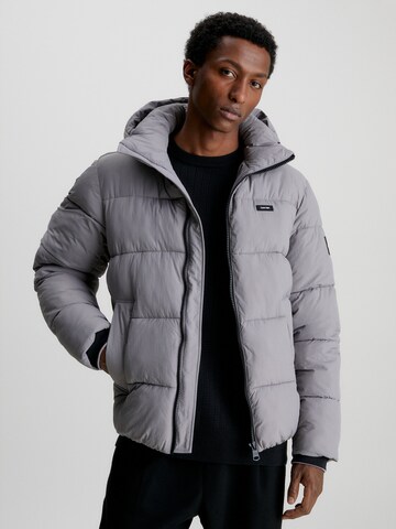 Calvin Klein Winter Jacket in Grey: front