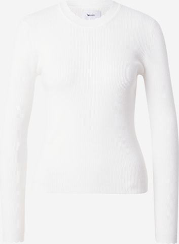 NÜMPH Pullover 'ROA' i hvid: forside