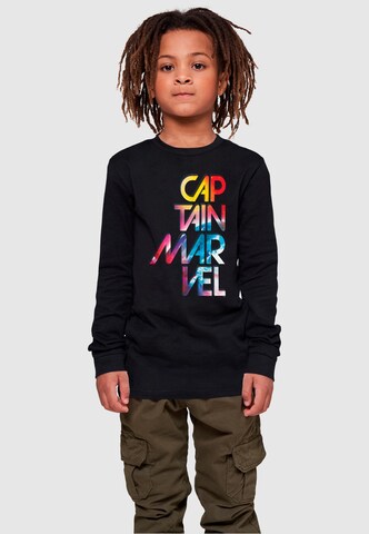 ABSOLUTE CULT Shirt 'Captain Marvel - Galactic' in Black: front