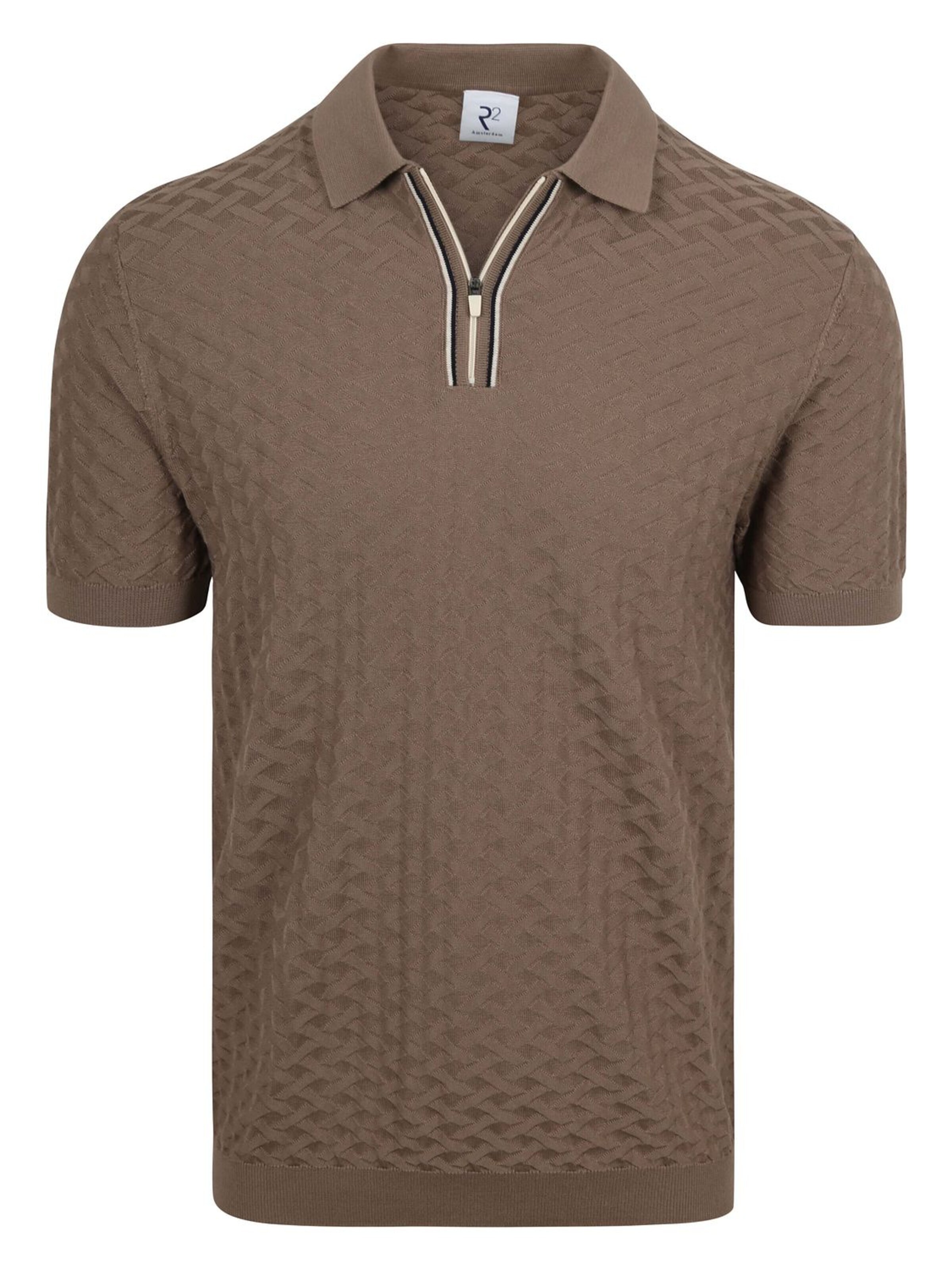 R2 Amsterdam Shirt in Bruin: voorkant