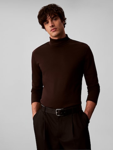 Calvin Klein Regular Shirt in Bruin: voorkant
