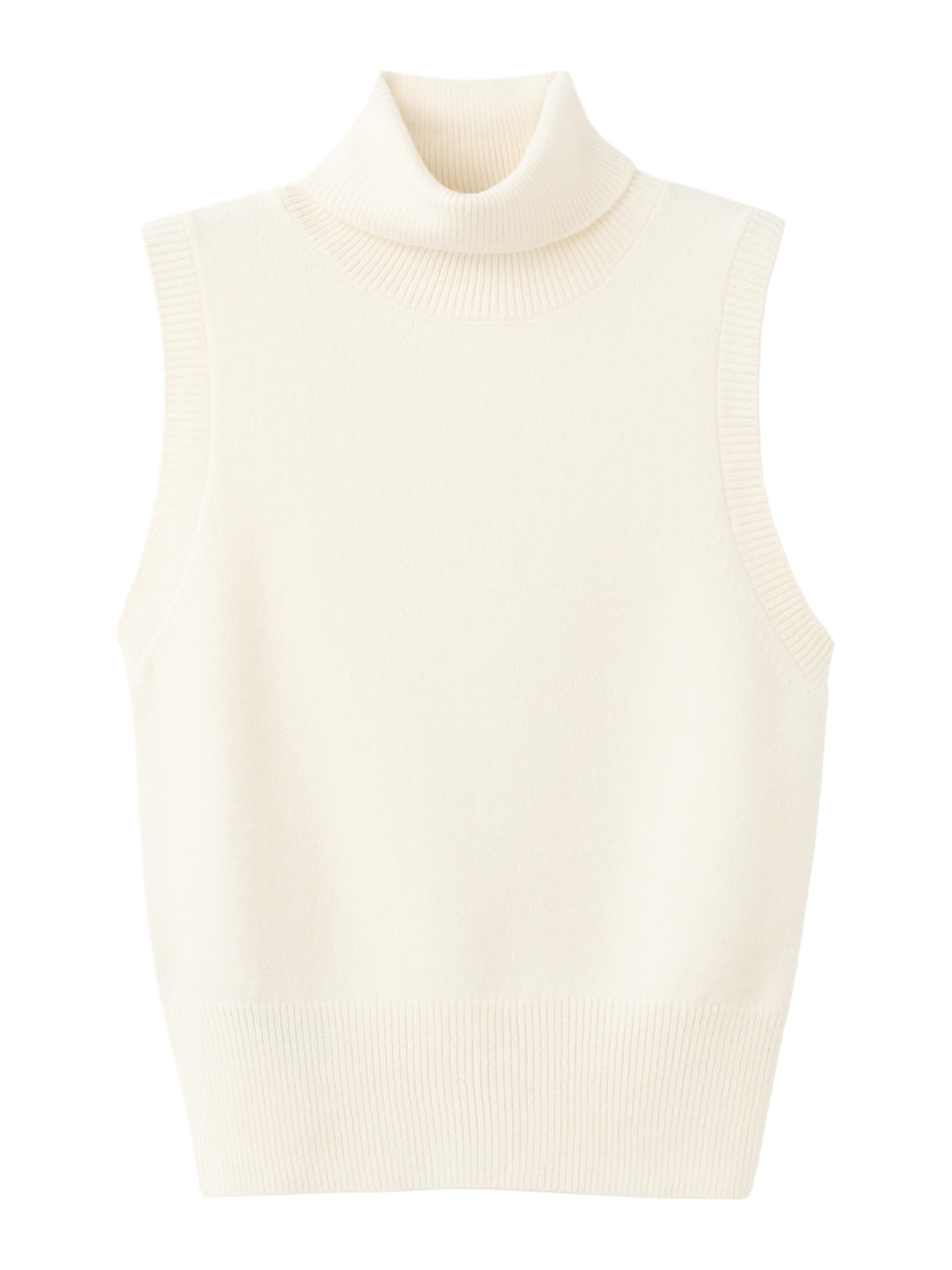 MANGO Gebreide top in Beige: voorkant