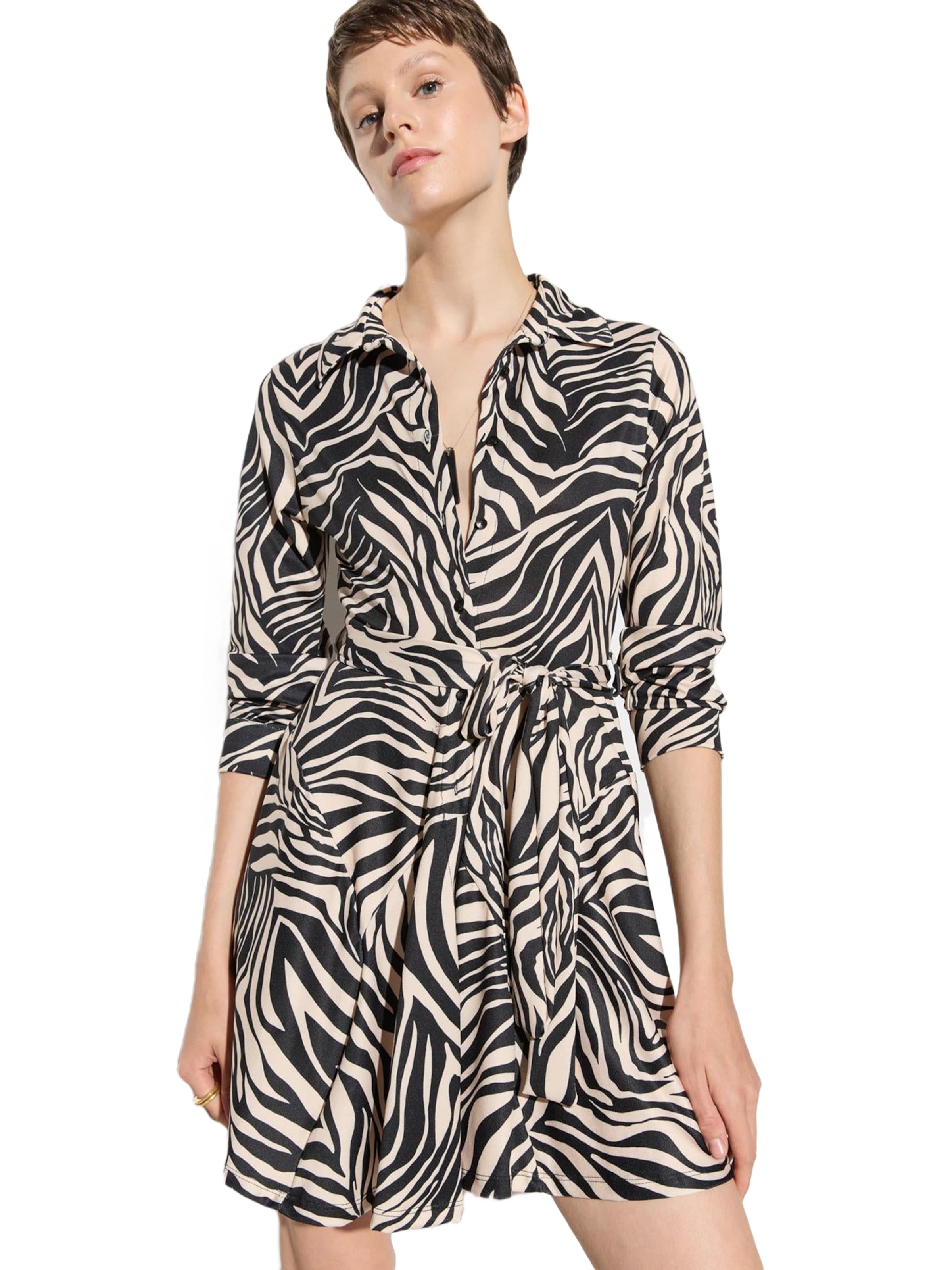 No Matter What Blousejurk in Beige: voorkant