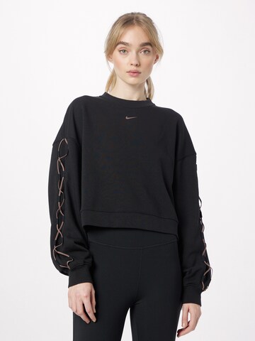 NIKE Sports sweatshirt in Black: front