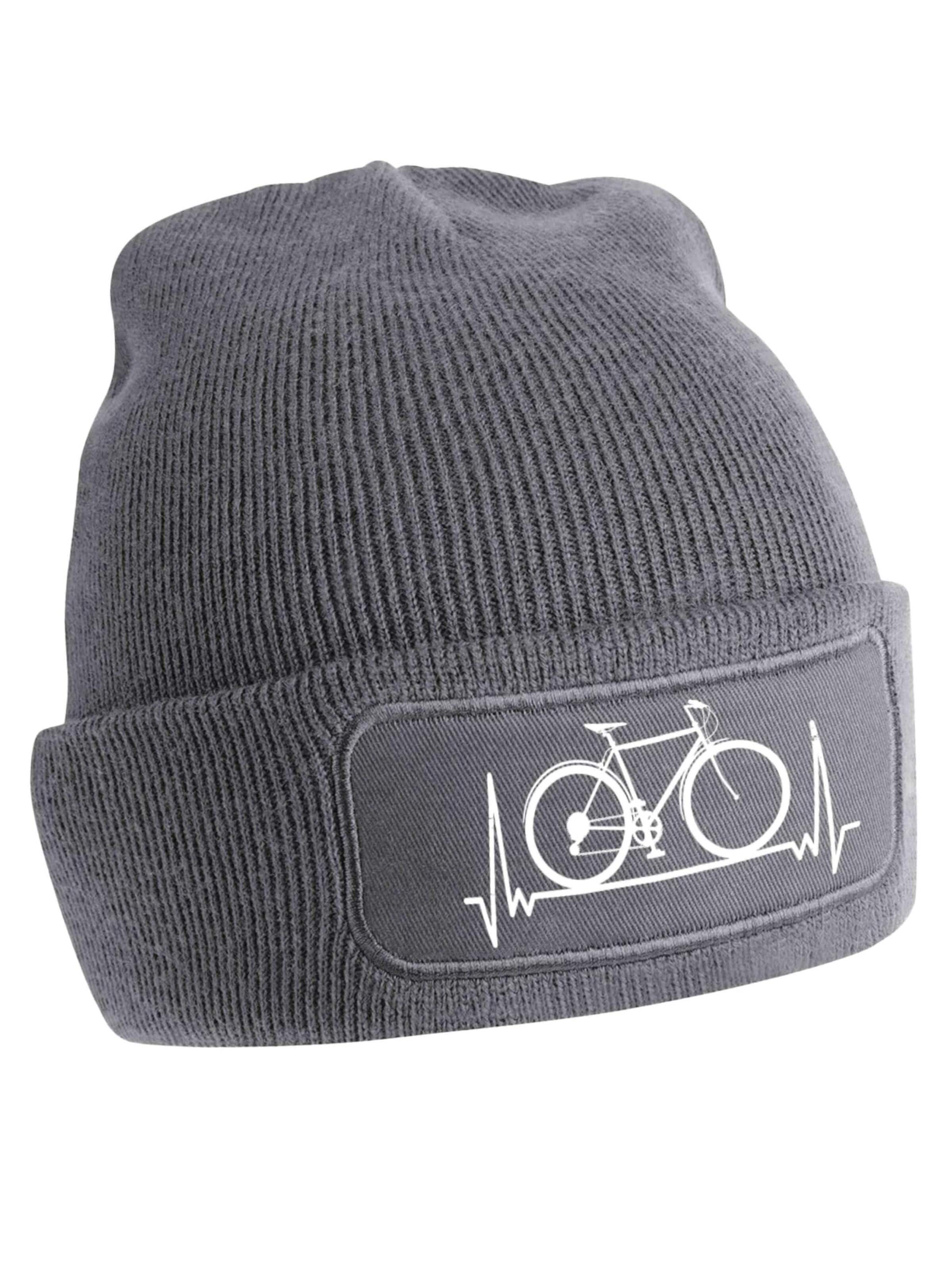 Youth Designz Mütze 'Heartbeat Fahrrad'‌‌‌‌‌‌‌ in Grau