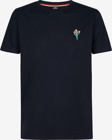 T-Shirt Petrol Industries en bleu : devant