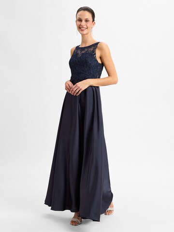 Robe de soirée Laona en bleu : devant