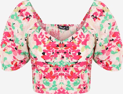 Pieces Petite Blouse in Mint / Fuchsia / Pink / White, Item view
