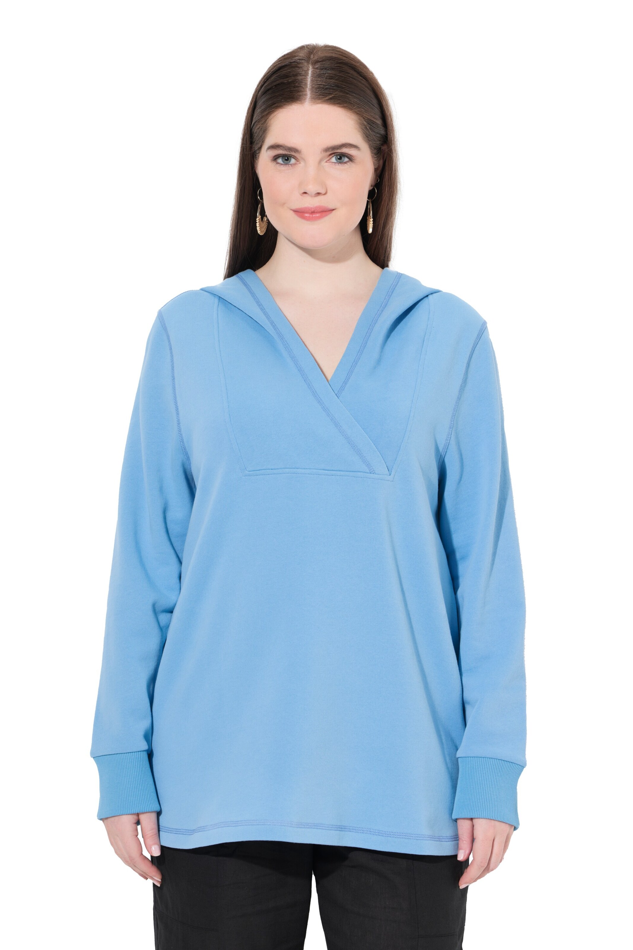 Ulla Popken Sweatshirt in Blau: Vorderseite