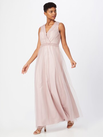 Robe de soirée Laona en rose : devant