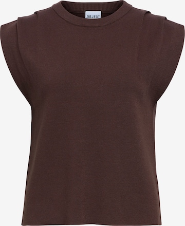 Pull-over 'OBJREYNARD' OBJECT en marron : devant