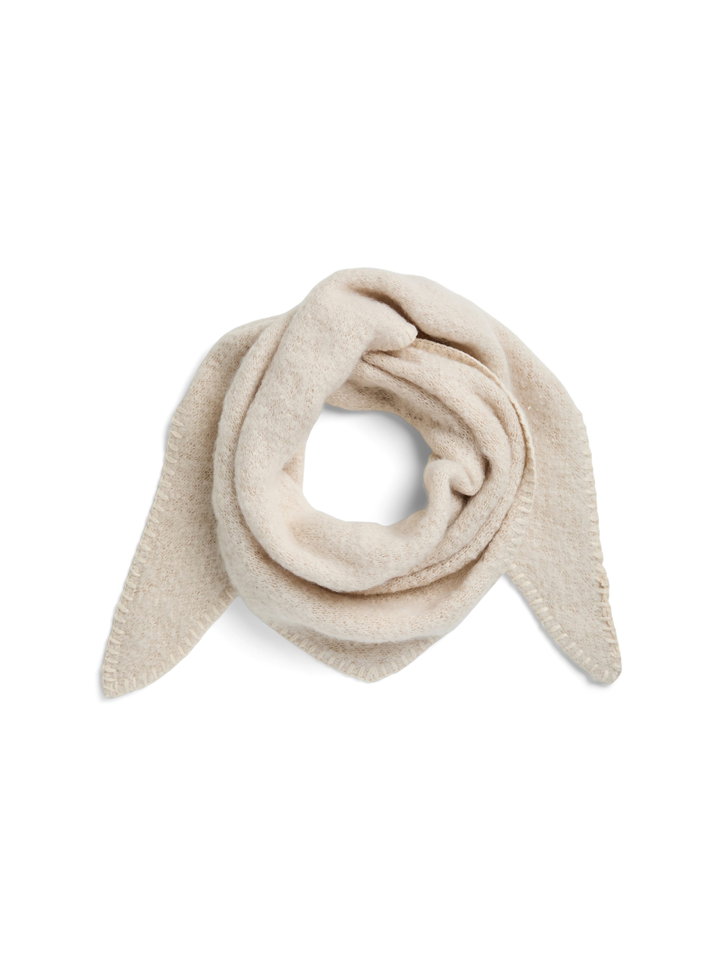 PIECES Scarf 'PCPYRON' in Beige: front