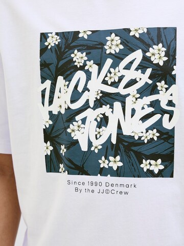 JACK & JONES - Camiseta 'HAWAII' en blanco