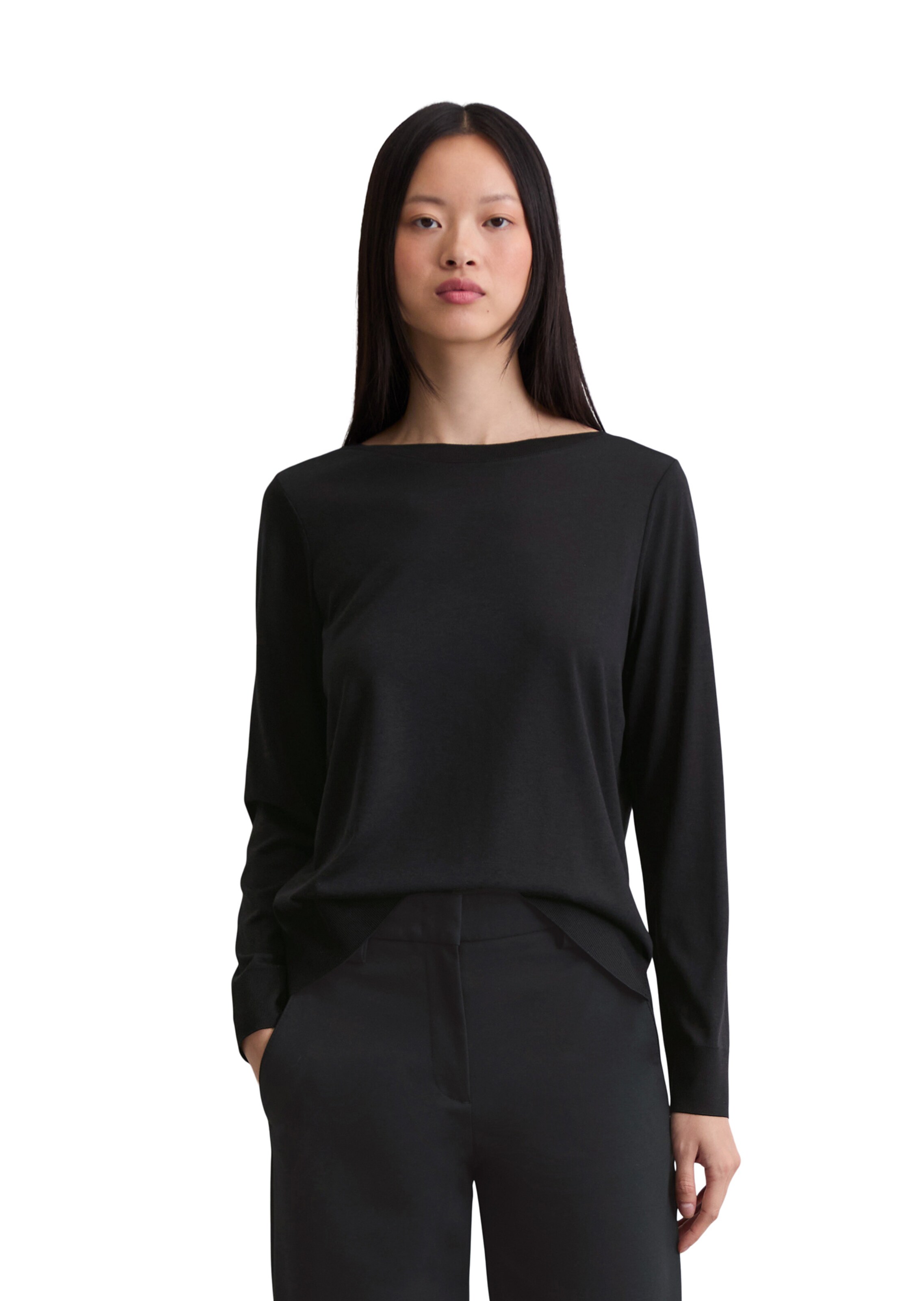 Marc O'Polo Majica | črna barva: sprednja stran